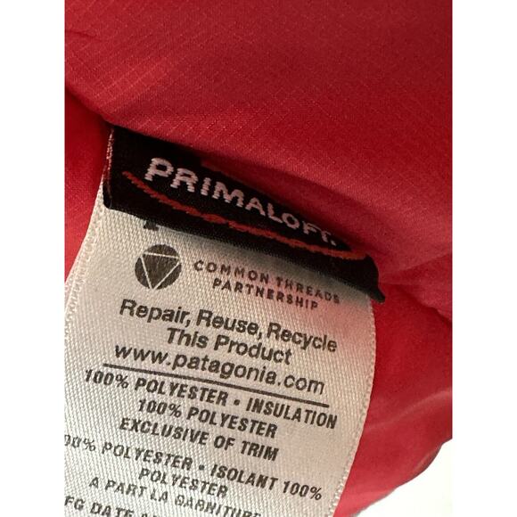 Patagonia Womens Micro Puff Hooded Jacket Medium Primaloft Nickel Gray Pockets - Picture 14 of 16